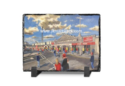 Pittodrie Stadium 'Going to the Match' Art Slate Presentation - Aberdeen FC